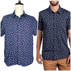 Toad & Co | Men | Fletch Organic Cotton Kayak Ripstop SS Button Up Shirt | Large